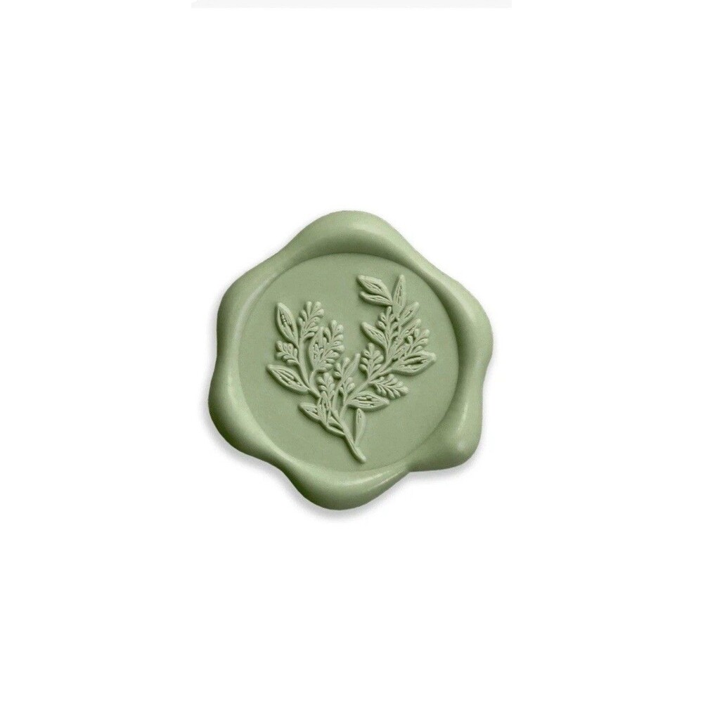 UNIQOOO Wax Seal Stickers - Eucalyptus Wedding Invitation Envelope Seal Stick...